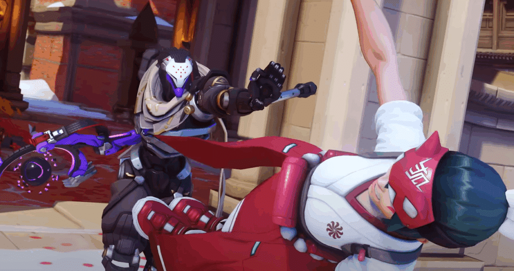 Overwatch 2 tank hero Ramattra fighting damage her Kiriko