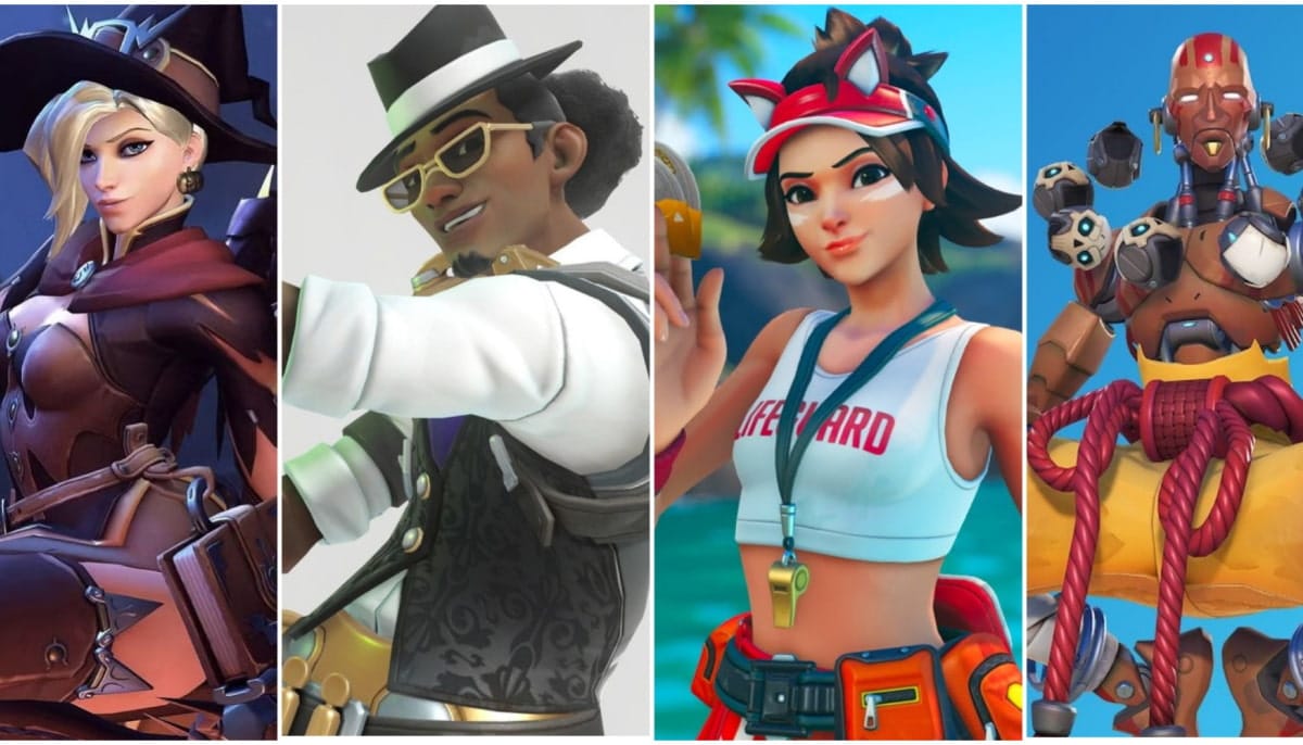 A quartet of diverse Overwatch characters