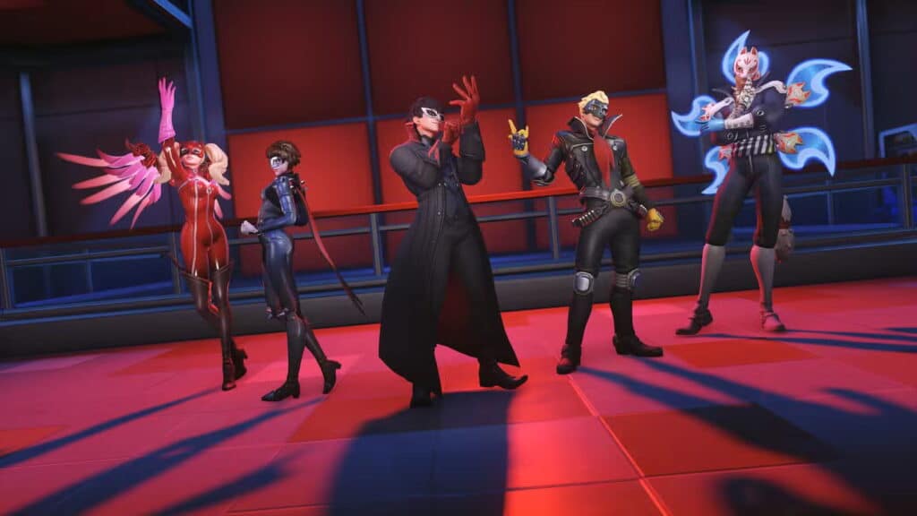 Overwatch heroes in Persona 5 outfits
